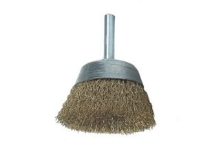 Lessmann DIY Cup Brush with Shank 50mm, 0.25 Brass Wire (4017359072592) LES43012607