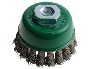 Lessmann Knot Cup Brush 65mm M14x2.0, 0.50 Stainless Steel Wire (4017359014110) LES482817