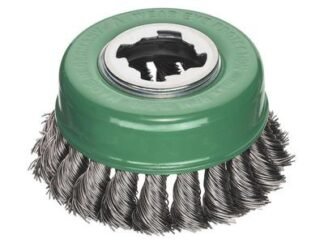 Lessmann X-Lock Stainless Steel Knot Cup Brush 85mm Non Spark (4017359620113) LES48381X