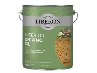 Liberon Superior Decking Oil Medium Oak 5 litre (3282391062042) LIB126107 *Restrictions - See Description*