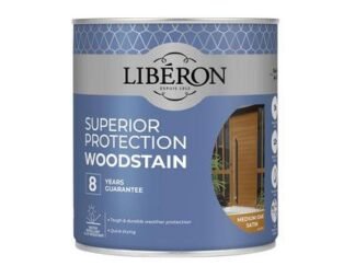Liberon Superior Protection 8 Year Woodstain Medium Oak Satin 750ml (3282391062424) LIB126145