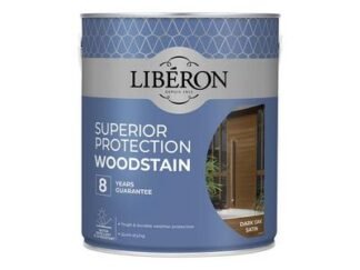 Liberon Superior Protection 8 Year Woodstain Dark Oak Satin 2.5 litre (3282391062493) LIB126152 *Restrictions - See Description*