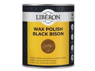Liberon Black Bison Wax Paste Dark Oak 1kg (3282391064367) LIBBBPWDO1N *Restrictions - See Description*