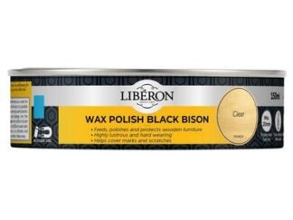 Liberon Black Bison Wax Paste Clear 150ml (3282391064190) LIBBPWCL150N *Restrictions - See Description*