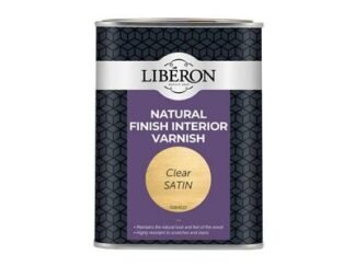 Liberon Natural Finish Interior Varnish Clear Satin 1 litre (3282391064527) LIBELNFIVCSN *Restrictions - See Description*