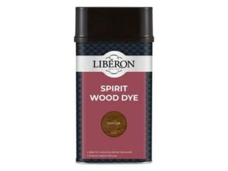 Liberon Spirit Wood Dye Dark Oak 1 litre (3282391063391) LIBSDDO1LN *Restrictions - See Description*