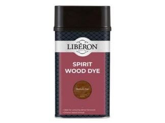 Liberon Spirit Wood Dye Medium Oak 1 litre (3282391063438) LIBSDMO1LN *Restrictions - See Description*