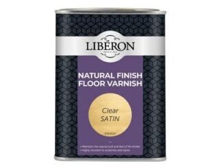 Liberon Natural Finish Floor Varnish Clear Satin 1 litre (3282391064053) LIBVWNCS1LN *Restrictions - See Description*