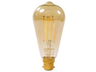 Link2Home Wi-Fi LED BC (B22) Pear Filament Dimmable Bulb, White 470 lm 4.5W (4004282475309) LTHFEB22P5W