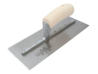 Marshalltown M701S Notched Trowel V 3/16in Wooden Handle 11 x 4.1/2in (0035965057042) M/T701S
