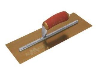 Marshalltown MPB13GSD Pre-Worn PermaShape® Finishing Gold S/S Trowel DuraSoft® 13 x 5in (0035965034388) M/TMPB13GSD