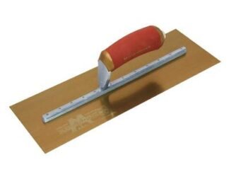 Marshalltown MPB165GSD Pre-Worn PermaShape® Finishing Gold S/S Trowel DuraSoft® 16 x 5in (0035965034395) M/TMPB165GSD