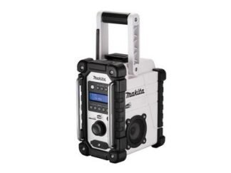 Makita DAB/DAB+ Job Site Radio White 240V & Li-ion Bare Unit (0088381723985) MAKDMR110W