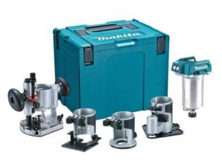 Makita DRT50ZJX3 Router/Trimmer Body + 4 Bases 18V Bare Unit (0088381846134) MAKDRT50ZJX3