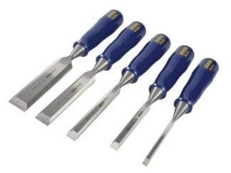 Irwin M444 Bevel Edge Chisel Blue Chip Handle Set, 5 Piece (0734442197645) MAR444S5