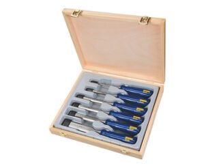 Irwin M444 Bevel Edge Chisel Blue Chip Handle Set, 6 Piece (0734442197652) MAR444S6