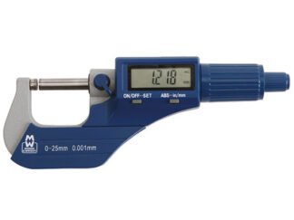 Moore & Wright MW200-01DBL Digital External Micrometer 0-25mm/0-1in 0.001mm/.00005in (5051102200169) MAW20001DBL