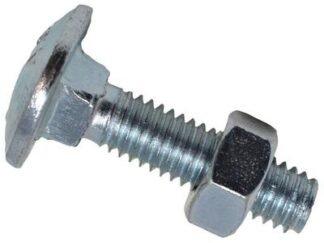 Metalmate Cup Square Hex Bolt & Nut ZP M6 x 25mm Box 50 (5050420648806) MEMCSX0625