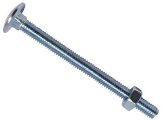 Metalmate Cup Square Hex Bolt & Nut ZP M6 x 75mm Box 25 (5050420648851) MEMCSX0675
