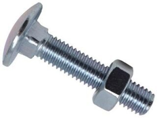 Metalmate Cup Square Hex Bolt & Nut ZP M8 x 40mm Box 50 (5050420648936) MEMCSX0840