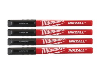 Milwaukee Hand Tools INKZALL™ Ultra Fine Tip Pen Black (Pack 4) (0045242479818) MHT48223164