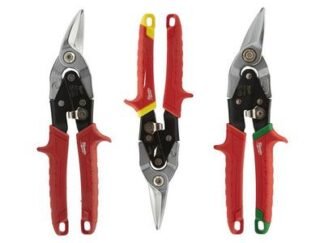 Milwaukee Hand Tools Metal Aviation Snips Set, 3 Piece (0045242503735) MHT48224533
