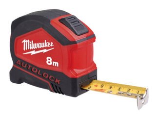 Milwaukee Hand Tools Autolock Tape Measure 8m (Width 25mm) (Metric only) (4058546226091) MHT932464664