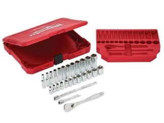 Milwaukee Hand Tools 1/4in Drive Ratcheting Socket Set Metric, 28 Piece (4058546228880) MHT932464943