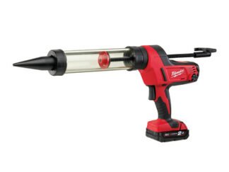 Milwaukee Power Tools C18 PCG/400T Transparent Tube Caulking Gun 400ml 18V 1 x 2.0Ah Li-ion (4002395002382) MILC18CG4002