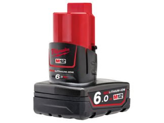 Milwaukee Power Tools M12 B6 REDLITHIUM-ION™ Battery Pack 12V 6.0Ah Li-ion (4002395158638) MILM12B6