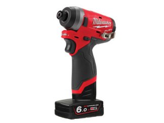 Milwaukee Power Tools M12 FID-602X Fuel™ Sub Compact 1/4in Impact Driver 12V 2 x 6.0Ah Li-ion (4058546221331) MILM12FID6