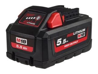 Milwaukee Power Tools M18 HB5.5 HIGH OUTPUT™ Slide Battery Pack 18V 5.5Ah Li-ion (4058546226572) MILM18B55HO