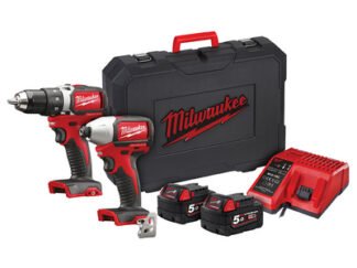 Milwaukee Power Tools M18 BLPP2A2 Brushless Twin Pack 18V 2 x 5.0Ah Li-ion (4058546224684) MILM18BLPP2A