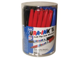 Markal DURA-INK® 15 Fine Tip Marker Mixed Colours (Tub 48) (5017341960707) MKL96070