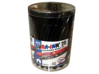 Markal DURA-INK® 20 Retractable Marker - Black (Tub 24) (048615965772) MKL96577