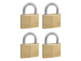 Master Lock Solid Brass 50mm Padlock 5-Pin - Keyed Alike x 4 (3520190934253) MLK150Q