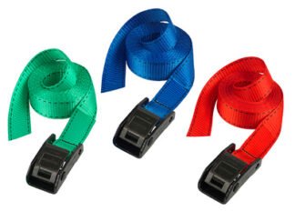 Master Lock Lashing Strap with Metal Buckle, Coloured 5m 150kg (Single) (3520190932693) MLK3112ECOL