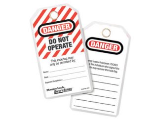Master Lock No. 497A Heavy-Duty Safety Tags (12) - DANGER DO NOT OPERATE (0071649218408) MLK497A