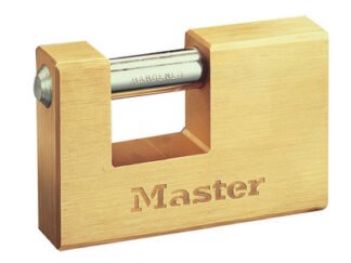 Master Lock Rectangular 63mm Solid Brass Body Shutter Padlock (3520190093158) MLK606