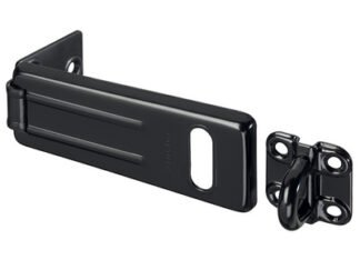 Master Lock Wrought Steel Hasp Matt Black 115mm (3520190936967) MLK704BLK