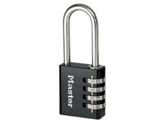 Master Lock Black Finish 40mm 4-Digit Combination Padlock - 51mm Shackle (3520190937087) MLK7640BLKLH