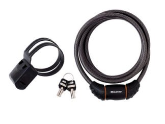 Master Lock Black Braided Steel Keyed Cable 1.8m x 10mm (3520190049902) MLK8130E