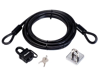 Master Lock Garden Security Kit with Lock Anchor & Cable 4.5m (3520190934703) MLK8271E