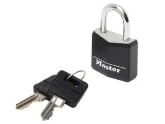 Master Lock Aluminium Black Vinyl Cover 20mm Padlock 3-Pin (3520190937667) MLK9120BLK