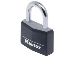 Master Lock Aluminium Black Vinyl Cover 40mm Padlock 4-Pin (3520190932839) MLK9140BLK