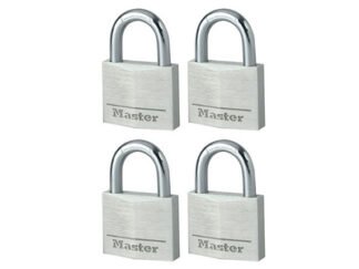 Master Lock Aluminium 40mm Padlock 4-Pin - Keyed Alike x 4 (3520190931207) MLK9140Q