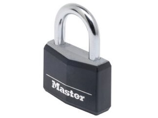 Master Lock Aluminium Black Vinyl Cover 50mm Padlock 4-Pin (3520190931337) MLK9150BLK