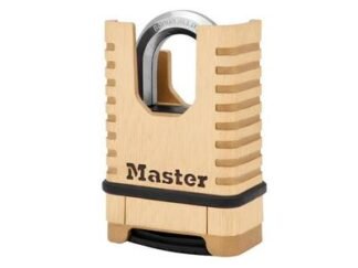 Master Lock Excell™ Closed Shackle Brass Combination 58mm Padlock (3520190944634) MLKM1177ECC