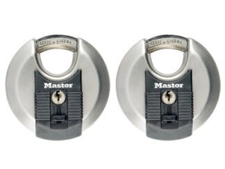 Master Lock Excell™ Stainless Steel Discus 70mm Padlock Keyed Alike x 2 (3520190929938) MLKM40T