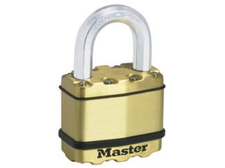 Master Lock Excell™ Brass Finish 50mm Padlock 4-Pin (3520190934840) MLKM5B